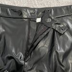 H by Halston New Halston Faux Leather High Rise Straight Leg Ankle Pants Black Photo 13