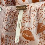 Free People  Pink and Orange Leaf Print Mini Dress Photo 9