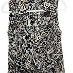 Bebe Womens Tops Size S Leopard Print Chiffon Twist Front Deep V-Neck Photo 0