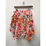 Seven Wonders Nelda Floral Off The Shoulder Smocked Mini Dress Size XL Orange Photo 6
