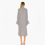 L'Academie L’Academie Alex Bell Sleeve Striped Duster Dark Charcoal/white Size S Photo 2