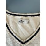 Hollister Y2K White Argyle Sweater Vest - Size Large Photo 3
