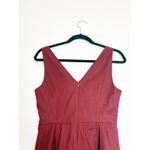 Reformation Devi Mini Dress Size 4 Burgundy Chianti Sleeveless Aline Cotton Photo 11