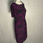 Kasper Women's Dress in Purple and Black Abstract Design Size 10 Photo 9