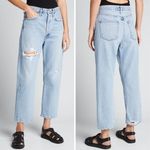 AGOLDE NEW 90s crop mid rise loose straight jeans in echo wash, 32 Photo 1