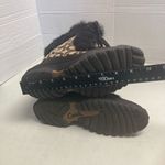 Coach Jeannie Signature Fur Lined Boots Size 7B Mid Calf Brown & Black Size 7B Photo 3