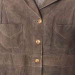 Ladies brown bottom down leather top size small Photo 3