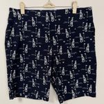 IZOD  Golf Blue‎ White Golf Bag Clubs Bermuda Shorts Women's Size 12 A3400 Photo 0