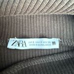 ZARA  Brown Ribbed Knit Top Photo 1
