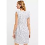 Loft  • Petite Eyelet Ruffle Sleeve Crossover Dress White Black Floral Photo 1