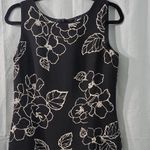 Amanda Smith  Black and Cream Floral Midi Dress Size 8 Photo 2