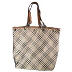 Burberry Blue Label Check Leather Trim Bucket Tote Photo 1