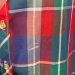 R Russ Russ Toys Women Plaid Short Sleeve Button Up Shirt Collared Casual Top Red Size M Photo 4