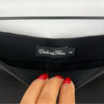 Estelle & Finn Side Zip Seamed Pant Stretch Black Crepe Slim Leg Size 14 Photo 4