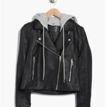 BLANK NYC  Faux Leather Hooded Crop Moto Jacket Photo 4