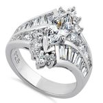Sterling Silver SIZE 5 925 Reflection Marquise Cut Clear CZ Engagement Ring Photo 1
