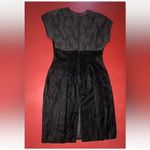 Gunne Sax Vintage 80s Black Velvet Lace Dress Small Goth Witchy Illusion Back Photo 1