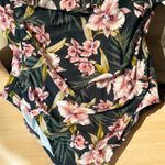 Kona Sol  Pink and Green One Piece Swimsuit with Tropical Print Photo 3