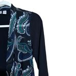 Chico's Easywear by  Cardigan Womens Medium Black Paisley Print Open Sweater Photo 2