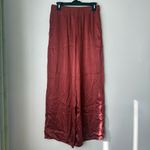 Michael Stars Cyrus Muse Rust Satin Wide Leg Pants S Photo 4