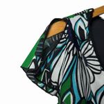 Y2K I.N. Studio Petite Womens PS Floral Empire Waist Top Dark Coquette Soft Goth Green Size undefined Photo 5