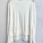 ALLSAINTS Long Sleeve Knit Libby Contrast Hem Sweater Cream Women's Size Small Photo 2