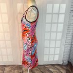 Nike hyper femme tropical print sleeveless bodycon athletic midi dress size smal Photo 9