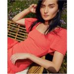 Nation Ltd Scarlett Smocked Shirred Short Sleeve Flutter Top Shirt Blouse Medium Photo 1