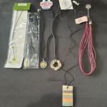 J463 Bulk Bundle of 6 NWT Cord Necklaces Red Photo 0