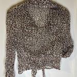 Papaya Cheetah Print Tie Top Photo 0