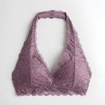 Gilly Hicks Purple Everything Lace Halter Bralette With Removable Pads Photo 1
