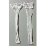 White Lace Fishnet Knee High Thigh High Socks Tights Stockings Hosiery Lingerie 🤍 Size none Photo 2