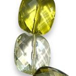 Womens Fashion Bracelet Chunky Square Beaded Stretch Statement Green Clear Photo 5