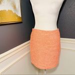 Madewell neon orange boucle tweed skirt Photo 3