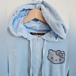 Hello Kitty Forever 21  and Friends x Forever 21 Blue Velour Hoodie Rhinestone Photo 4