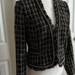 Windsor Tweed Black white Gold Chain Blazer Size:M Photo 4
