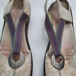 Rieker Regina Closed Toe Cream Rainbow Pebbled Slingback Sandal Size 8.5 Photo 3