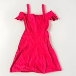 ALC Frank A.L.C. Calla Ramie Blend Cold Shoulder Dress in Red Mini Women’s 4 Photo 5