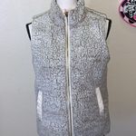 Miami reversible white grey sleeveless outdoor fleece puffer vest Photo 4