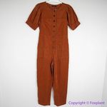 Madewell NEW ‎ Corduroy Puff-Sleeve Button-Front Jumpsuit, 00P Photo 3