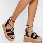 Nasty Gal Tie Up Espadrille Platform Sandals Photo 0