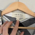 Cloth & Stone  Anthropologie Soft Flannel Plaid White Black Yellow Casual Comfy Photo 1