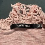 Doe & Rae  Women's Pink Hoodie with Lace Detail Photo 5