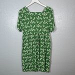 Toad&Co Women S Green White Floral Sora Short Sleeve Dress Pockets Square Neck Photo 5
