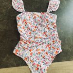 HILINKER Women's Ruffle Shoulder One Piece Bathing Suit Photo 7