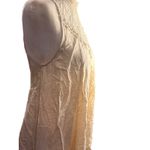 Lace Mock‎ Neck Sleeveless Dress Bohemian Chic Casual Mini Tan Photo 2
