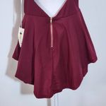Purple Snow  Oxblood Romper NWT Size XL Burgundy Sleeveless Short Romper Photo 5