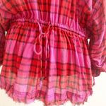 Free People Pacific Dawn Plaid Peplum Size XS Photo 5