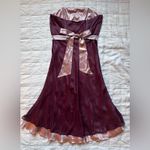 Jenny Yoo Red & Pink Silk Sleeveless Babydoll Midi Dress w/ Bow Coquette Y2K-10 Photo 1