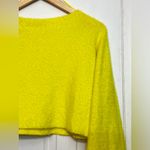 ZARA Women’s Knit Fuzzy Neon Cropped Sweater Bell Sleeves Photo 3